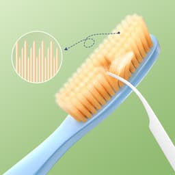 Bàn chải đánh răng dài đầu có lông mềm và tay cầm thoải mái 6