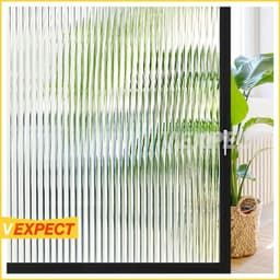 Miếng Dán Cửa Kính Bảo Vệ Sự Riêng Tư Họa Tiết Sọc Có Thể Tháo Rời, Giấy Dán Kính Không Cần Keo 1