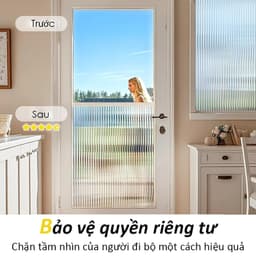 Miếng Dán Cửa Kính Bảo Vệ Sự Riêng Tư Họa Tiết Sọc Có Thể Tháo Rời, Giấy Dán Kính Không Cần Keo 7