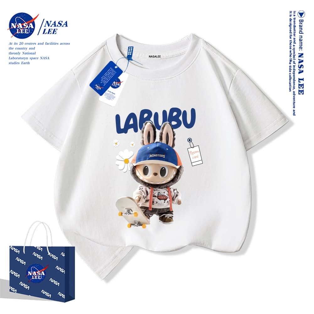 Áo thun ngắn tay trẻ em Nasa Thoải mái mềm mại Cotton phong cách bé trai hàng đầu trẻ em
