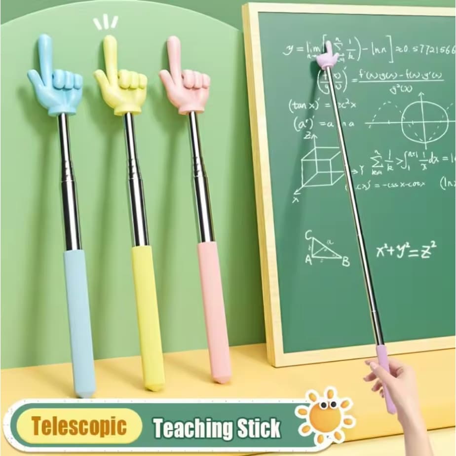 Letit | Que Chỉ Bảng Cho Giáo Viên, Học Sinh Hình Ngón Tay Có Thể Thu Gọn Và Kéo Dài 69cm, Gậy Chỉ Bảng Giáo Cụ Dạy Học