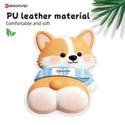Thảm da PU để bàn 22x18cm, mặt sau chống trượt, viền may chắc chắn, phù hợp cho văn phòng tại nhà và thiết lập chơi game 9
