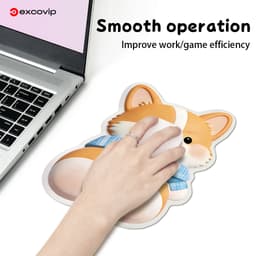 Thảm da PU để bàn 22x18cm, mặt sau chống trượt, viền may chắc chắn, phù hợp cho văn phòng tại nhà và thiết lập chơi game 5