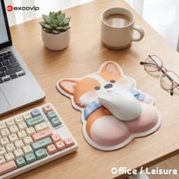 Thảm da PU để bàn 22x18cm, mặt sau chống trượt, viền may chắc chắn, phù hợp cho văn phòng tại nhà và thiết lập chơi game 7
