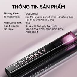 [KOL] Son Bóng COLORKEY, Gương Bóng Căng Mọng, Lâu Trôi, Son môi bóng 2.5g 8