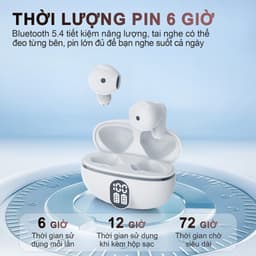 KY5 PRO-AI Tai Nghe Nhẹ Nhất Có, Tai nghe AI dịch đồng thời, Có thể dịch được 133 ngôn ngữ, Dịch trực tiếp khi video call, Màn hình hiển thị số, Chống nước IPX5, ENC khử ồn, Hỗ trợ Android & iOS [AI miễn phí trọn đời] 4