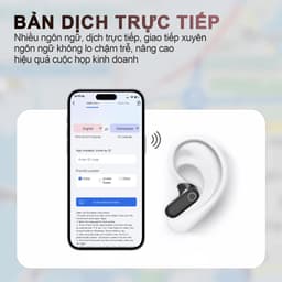KY5 PRO-AI Tai Nghe Nhẹ Nhất Có, Tai nghe AI dịch đồng thời, Có thể dịch được 133 ngôn ngữ, Dịch trực tiếp khi video call, Màn hình hiển thị số, Chống nước IPX5, ENC khử ồn, Hỗ trợ Android & iOS [AI miễn phí trọn đời] 7