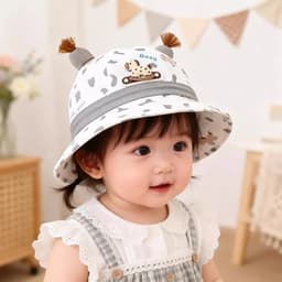 Mũ giải trí trẻ em cho bé trai và bé gái Mũ xô có họa tiết ngựa hoạt hình 3D Thích hợp cho bé 6-24 tháng tuổi 2