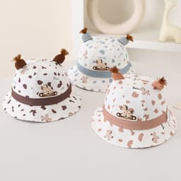 Mũ giải trí trẻ em cho bé trai và bé gái Mũ xô có họa tiết ngựa hoạt hình 3D Thích hợp cho bé 6-24 tháng tuổi 5