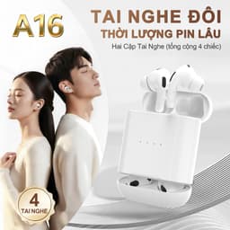 KY A16 (2 cặp tai nghe) Mới Nhất ANC Tai Nghe Đôi, 1 Cặp nghe nhét và 1 Cặp bán nhét tai, nhạc liên tục hơn 30 giờ, Âm thanh nổi cấp độ HiFi, Chống nước IPX5, Giảm tiếng ồn 1