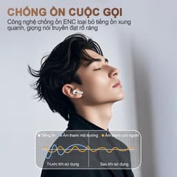 KY A16 (2 cặp tai nghe) Mới Nhất ANC Tai Nghe Đôi, 1 Cặp nghe nhét và 1 Cặp bán nhét tai, nhạc liên tục hơn 30 giờ, Âm thanh nổi cấp độ HiFi, Chống nước IPX5, Giảm tiếng ồn 7