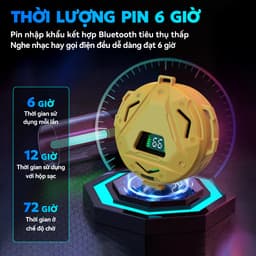 BUDS 6 PRO Chơi Game Tai Nghe, Thiết kế phong cách mecha, Hiệu ứng ánh sáng siêu ấn tượng, Âm thanh nổi cấp độ HiFi, Mic tích hợp chống nước IPX5, Giảm tiếng ồn ENC, Điều khiển cảm ứng 5