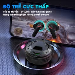 BUDS 6 PRO Chơi Game Tai Nghe, Thiết kế phong cách mecha, Hiệu ứng ánh sáng siêu ấn tượng, Âm thanh nổi cấp độ HiFi, Mic tích hợp chống nước IPX5, Giảm tiếng ồn ENC, Điều khiển cảm ứng 6