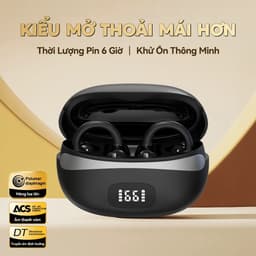 KY99 Mới Nhất Tai Nghe Kẹp Tai, Thiết kế cầu chữ C, Công nghệ nghe hở tai, Tự động nhận dạng trái-phải, Âm thanh nổi cấp HiFi, Điều khiển cảm ứng, Chống nước IPX5, Bluetooth 5.4, Hình dạng đá cuội,Freeclip, Không có cảm giác khi đeo 4