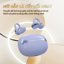KY99 Mới Nhất Tai Nghe Kẹp Tai, Thiết kế cầu chữ C, Công nghệ nghe hở tai, Tự động nhận dạng trái-phải, Âm thanh nổi cấp HiFi, Điều khiển cảm ứng, Chống nước IPX5, Bluetooth 5.4, Hình dạng đá cuội,Freeclip, Không có cảm giác khi đeo 8