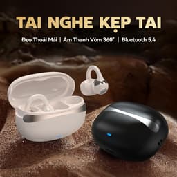 KY99 Mới Nhất Tai Nghe Kẹp Tai, Thiết kế cầu chữ C, Công nghệ nghe hở tai, Tự động nhận dạng trái-phải, Âm thanh nổi cấp HiFi, Điều khiển cảm ứng, Chống nước IPX5, Bluetooth 5.4, Hình dạng đá cuội,Freeclip, Không có cảm giác khi đeo 2