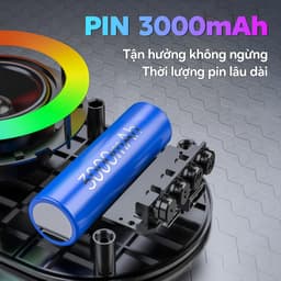 K16 Loa Cảm Ứng Không Dây (4 trong 1) Chân đế đa chức năng + Âm thanh cảm ứng/Bluetooth Loa + Sạc Dự Phòng + Đèn không gian, Âm thanh đỉnh cao, Pin lớn 3000mAh, Kết Nối Cảm Ứng, Không Cần Kết Nối Bluetooth 4