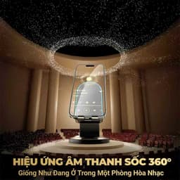 K8 Loa Cảm Ứng Không Dây (3 trong 1) Chân Đế Đa Chức Năng + Âm thanh cảm ứng/ Bluetooth Loa + Gương Trang Điểm, Kết Nối Cảm Ứng, Không Cần Kết Nối Bluetooth 3