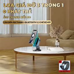 K8 Loa Cảm Ứng Không Dây (3 trong 1) Chân Đế Đa Chức Năng + Âm thanh cảm ứng/ Bluetooth Loa + Gương Trang Điểm, Kết Nối Cảm Ứng, Không Cần Kết Nối Bluetooth 7