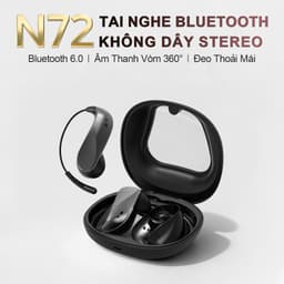 KY N72 Tai Nghe Dạng Mở, Tai nghe AI dịch đồng thời, Có thể dịch được 133 ngôn ngữ, Dịch trực tiếp khi gọi video/xem phim (hiển thị chữ), Âm thanh HiFi, Chất liệu mảnh dẻ linh hoạt, IPX5 chống nước chống bụi, Bluetooth 6.0, Đeo nhẹ không cảm giác 1