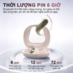 KY N72 Tai Nghe Dạng Mở, Tai nghe AI dịch đồng thời, Có thể dịch được 133 ngôn ngữ, Dịch trực tiếp khi gọi video/xem phim (hiển thị chữ), Âm thanh HiFi, Chất liệu mảnh dẻ linh hoạt, IPX5 chống nước chống bụi, Bluetooth 6.0, Đeo nhẹ không cảm giác 5