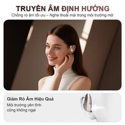 KY N72 Tai Nghe Dạng Mở, Tai nghe AI dịch đồng thời, Có thể dịch được 133 ngôn ngữ, Dịch trực tiếp khi gọi video/xem phim (hiển thị chữ), Âm thanh HiFi, Chất liệu mảnh dẻ linh hoạt, IPX5 chống nước chống bụi, Bluetooth 6.0, Đeo nhẹ không cảm giác 8
