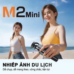 M2 MINI Gậy Chụp Ảnh Đa Năng – Gậy selfie kiêm chân tripod, 3 trong 1 bản cầm tay, Dài 1.3m có thể điều chỉnh, Xoay 360 độ, Điều khiển Bluetooth không dây, 3