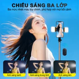 M2 MINI Gậy Chụp Ảnh Đa Năng – Gậy selfie kiêm chân tripod, 3 trong 1 bản cầm tay, Dài 1.3m có thể điều chỉnh, Xoay 360 độ, Điều khiển Bluetooth không dây, 7