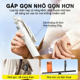 M2 MINI Gậy Chụp Ảnh Đa Năng – Gậy selfie kiêm chân tripod, 3 trong 1 bản cầm tay, Dài 1.3m có thể điều chỉnh, Xoay 360 độ, Điều khiển Bluetooth không dây, 4