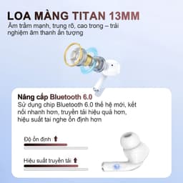 KY A8 Tai Nghe Giảm Tiếng Ồn, Âm thanh nổi HiFi, Chất lượng cao, Thời gian nghe 4-6h, Chống nước iPX5 6