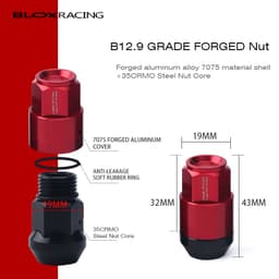Bộ 20 Con Ốc Blox Màu Đỏ M12x1.5 Cho Mâm Xe Ô tô   3
