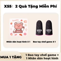Tai nghe ngủ KY X55 (Tặng kèm 2 phần quà: 1 bộ sticker hoạt hình + 1 cặp bao ngón tay chơi game) — Âm thanh Stereo chuẩn Hi-Fi, Chống nước IPX5, Khử tiếng ồn, Điều khiển cảm ứng 3