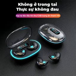 Tai nghe ngủ KY X55 (Tặng kèm 2 phần quà: 1 bộ sticker hoạt hình + 1 cặp bao ngón tay chơi game) — Âm thanh Stereo chuẩn Hi-Fi, Chống nước IPX5, Khử tiếng ồn, Điều khiển cảm ứng 6