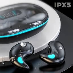 Tai nghe ngủ KY X55 (Tặng kèm 2 phần quà: 1 bộ sticker hoạt hình + 1 cặp bao ngón tay chơi game) — Âm thanh Stereo chuẩn Hi-Fi, Chống nước IPX5, Khử tiếng ồn, Điều khiển cảm ứng 7
