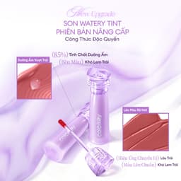[PHIÊN BẢN GIỚI HẠN] Son Tint Lì COLORKEY Watery Tint Tím May Mắn, Lì Mịn Nhẹ Môi, Dưỡng Ẩm, Bền Màu Lâu Trôi 2.5g 2