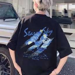 【Áo thun tay ngắn unisex】Áo thun in họa tiết thời trang xu hướng hè 2026, chất liệu cao cấp, thoáng mí và dễ chịu. 4