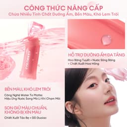 [KOL] COMBO 2 Son môi COLORKEY Watery Tint, Mờ, Mịn, Không Dính, Lâu trôi, Dưỡng ẩm 2.5g 5