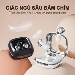 Y15 Tai nghe ngủ vỏ kim loại cao cấp [3 Quà tặng] 1 Nhãn dán hoạt hình+1 Bao tay chơi game+1 Dây buộc, Âm thanh nổi cấp độ HiFi, Siêu mỏng nhẹ - Đeo như không đeo, Chống nước IPX5, Giảm tiếng ồn ENC, 4