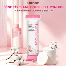 [MUA 3 TẶNG 1] Colorkey Luminous Bông tẩy trang Cotton mềm tiện lợi 100 miếng 2