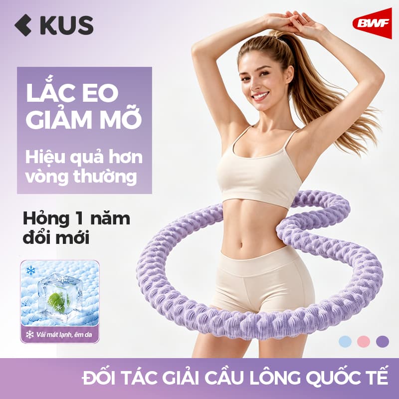 22 Vòng Lắc Eo Giảm Cân Lò Xo Bọc Vải Dệt Kim1.5kg - 3kg Giảm Mỡ Bụng, Eo Thon Săn Chắc, Tập Gym Yoga 22