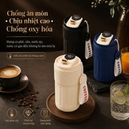 Bình Giữ Nhiệt Inox 316 Mới Cốc Di Động 2 Lớp bình nước giữ nhiệt 9