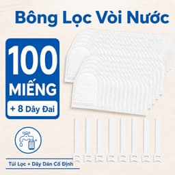 100PCS Túi bông lọc vòi nước đa năng chống bắn nước túi lọc nước máy dày mật độ cao có dây buộc lọc cát rỉ sét cặn vôi bụi bẩn dùng cho vòi bếp nhà tắm nóng lạnh 8