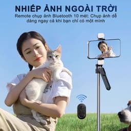 M3 MAX Gậy Chụp Ảnh Đa Năng – 3 in 1 Gậy selfie kiêm chân tripod, Dài 1.85m có thể điều chỉnh, Xoay 720 độ, Tay cầm cân bằng quay phim, Ốc vít chuẩn 1/4 (Tương thích với máy ảnh/Pocket3/ GoPro/đèn livestream) 4