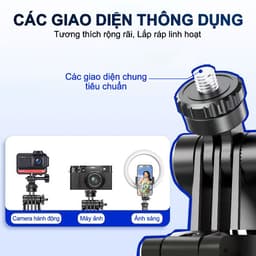 M3 MAX Gậy Chụp Ảnh Đa Năng – 3 in 1 Gậy selfie kiêm chân tripod, Dài 1.85m có thể điều chỉnh, Xoay 720 độ, Tay cầm cân bằng quay phim, Ốc vít chuẩn 1/4 (Tương thích với máy ảnh/Pocket3/ GoPro/đèn livestream) 7