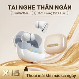 X15 Tai Nghe Nhét Tai Chân Ngắn Đời Mới Nhất [2 Quà tặng] chống ồn chủ động ANC, Âm thanh nổi mức HiFi, Công nghệ mạ điện cao cấp 2