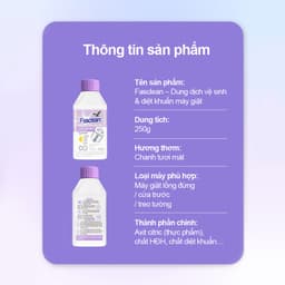 Fasclean Dung dịch vệ sinh và khử trùng máy giặt không cần ngâm 250g giúp loại bỏ nấm mốc, mạt bụi và mùi hôi 9
