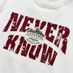 Áo phông nam cotton 220GSM oversize in chữ tiếng Anh NEVER KNOW thời trang đường phố mùa hè 5