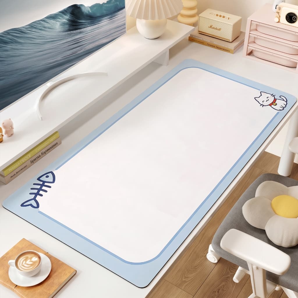 Thảm trải bàn bằng da PU Thảm cảm ứng làm mát phù hợp cho văn phòng và game thủ Thảm chuột quá khổ