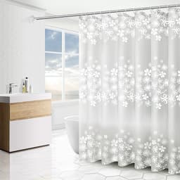 [Giao Hàng Nhanh] 180x180cm Peva Phòng Tắm Không Thấm Nước Rèm Tắm Rèm Cửa Màu Đen Trắng Xám Xanh Be Nâu Hồng Xanh Tím Cam Hải Quân Kẻ Sọc Gradient Phim Hoạt Hình Đại Dương Cây Hoa Lá Tắm Rèm Móc Thanh 7