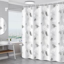 [Giao Hàng Nhanh] 180x180cm Peva Phòng Tắm Không Thấm Nước Rèm Tắm Rèm Cửa Màu Đen Trắng Xám Xanh Be Nâu Hồng Xanh Tím Cam Hải Quân Kẻ Sọc Gradient Phim Hoạt Hình Đại Dương Cây Hoa Lá Tắm Rèm Móc Thanh 5